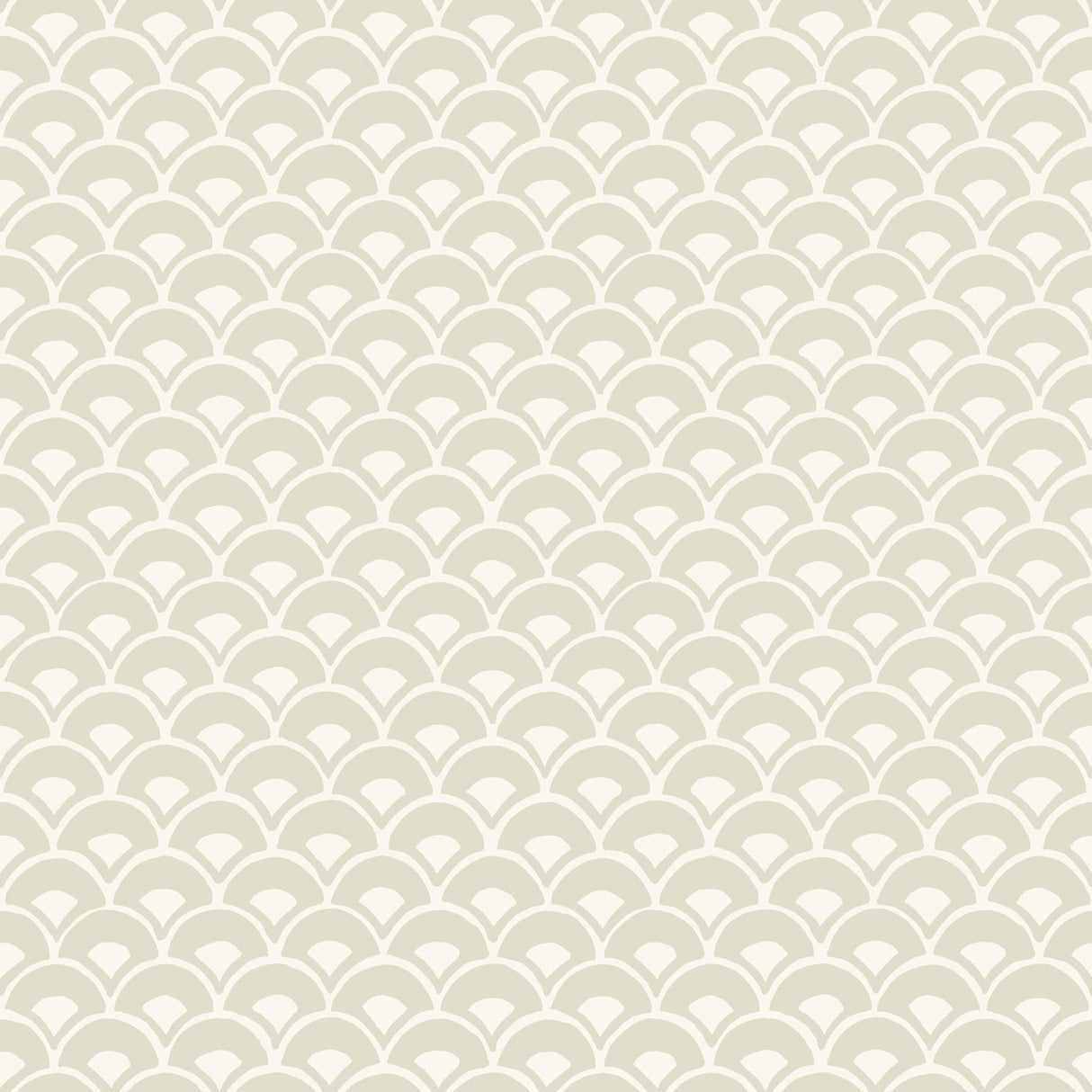 Magnolia Home Stacked Scallops Beige Wallpaper