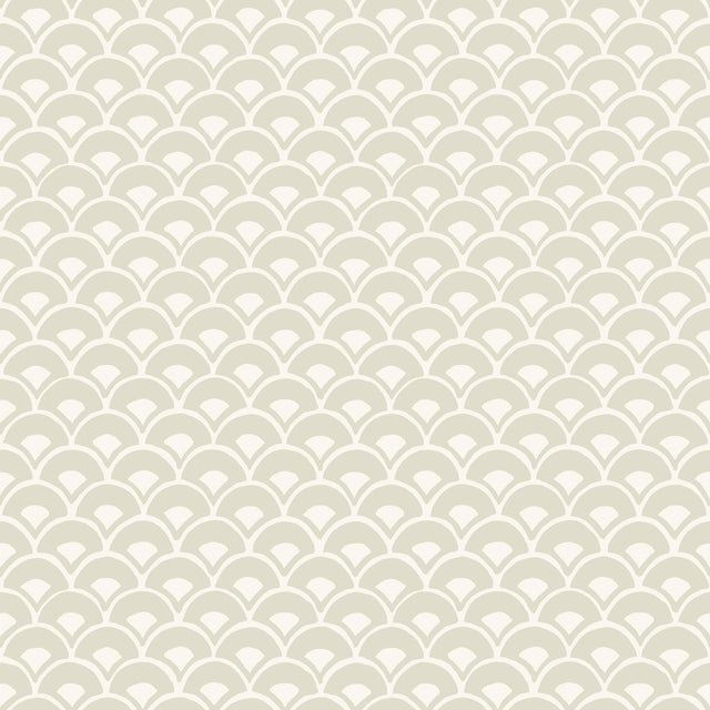 Magnolia Home Stacked Scallops Beige Wallpaper