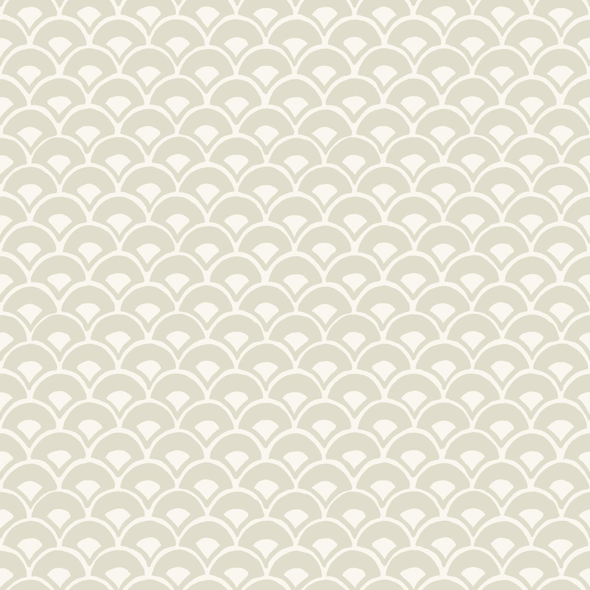 Magnolia Home Stacked Scallops Beige Wallpaper