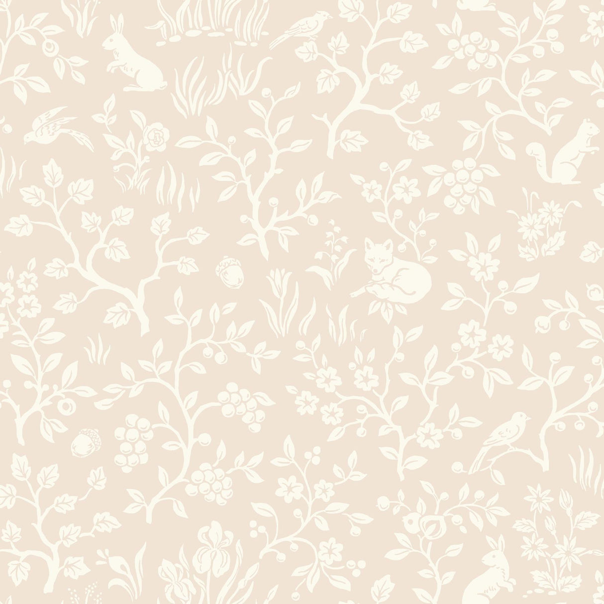 Magnolia Home Fox & Hare Pink Wallpaper