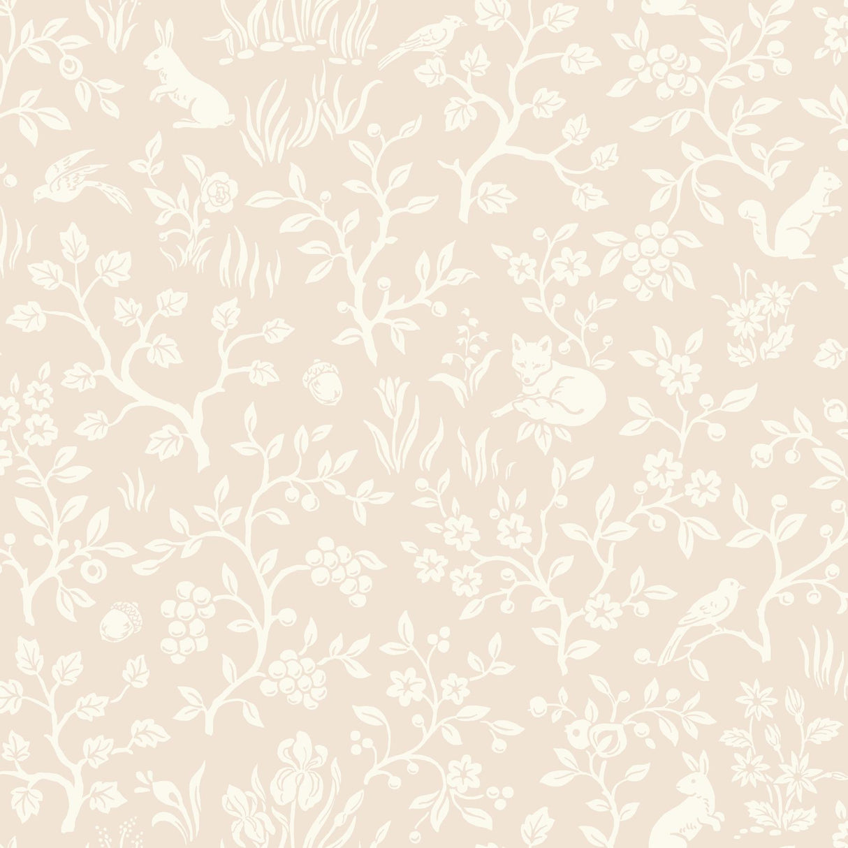 Magnolia Home Fox & Hare Pink Wallpaper