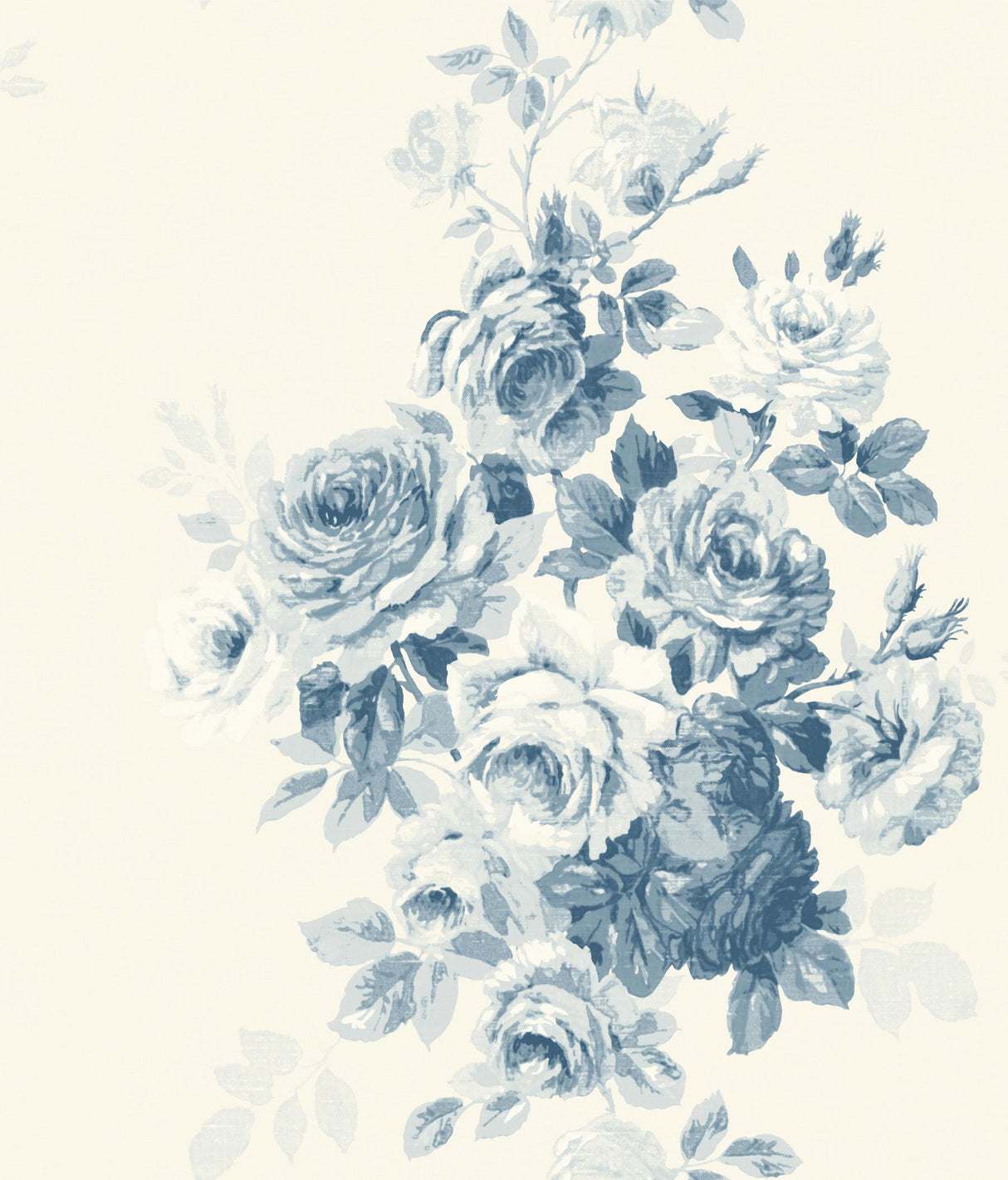 Magnolia Home Tea Rose Blue Wallpaper