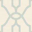 Magnolia Home Woven Trellis Eggshell Blue on Cream Wallpaper