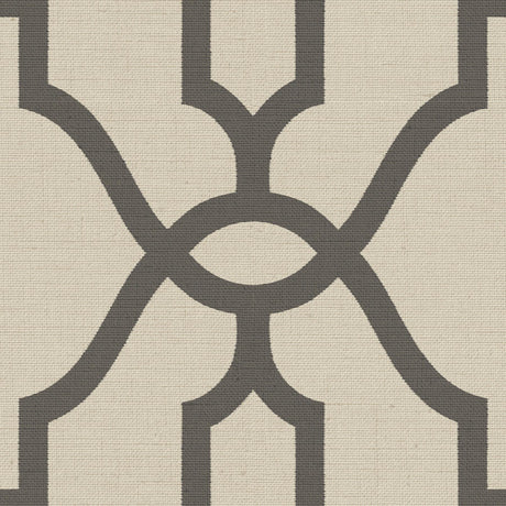 Magnolia Home Woven Trellis Charcoal on Khaki Wallpaper
