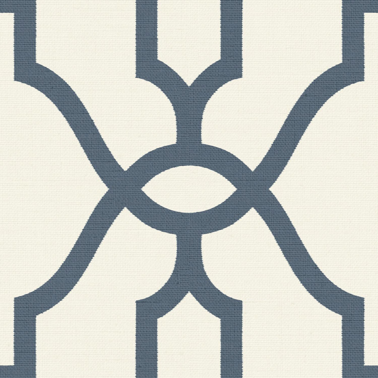 Magnolia Home Woven Trellis Federal Blue on White Wallpaper