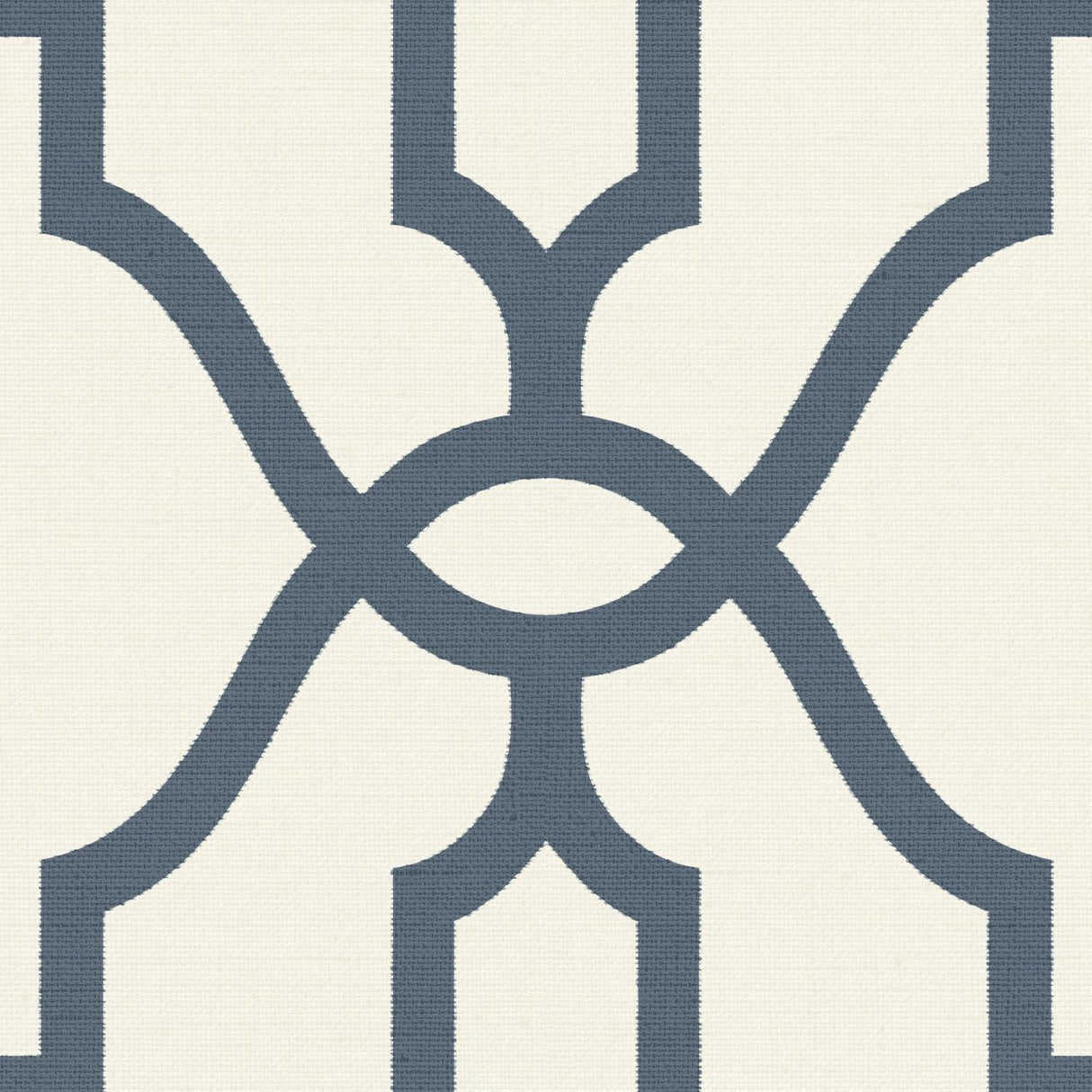 Magnolia Home Woven Trellis Federal Blue on White Wallpaper