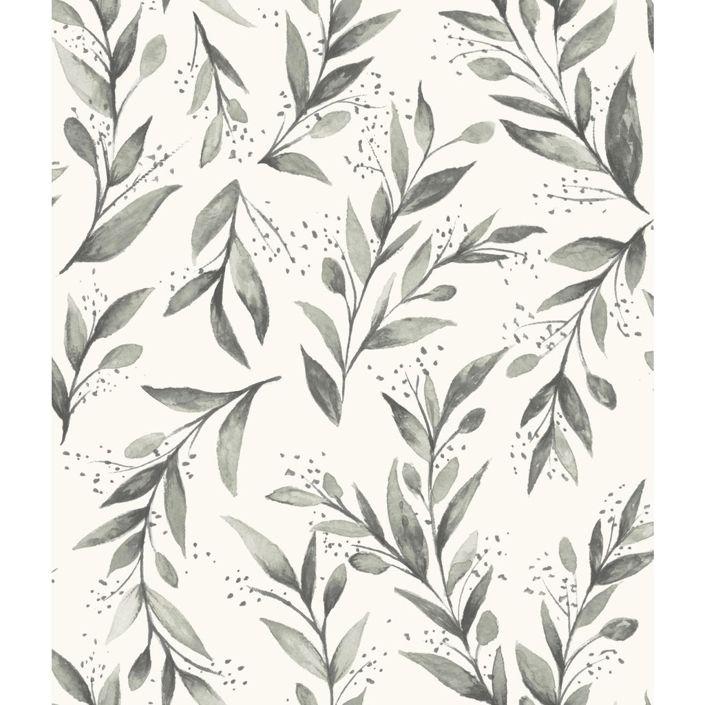 Magnolia Home Olive Branch Charcoal Wallpaper