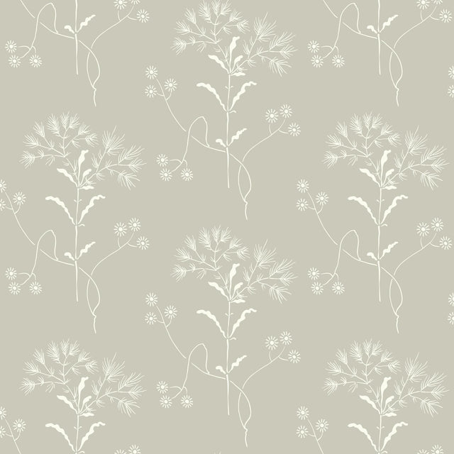 Magnolia Home Wildflower Cupola (Light Grey)/White Wallpaper