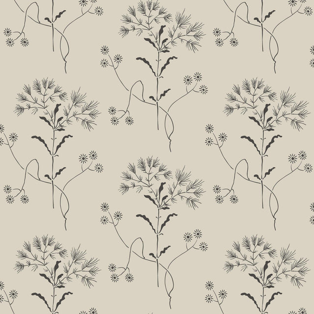 Magnolia Home Wildflower White/Gatherings (Taupe) Wallpaper