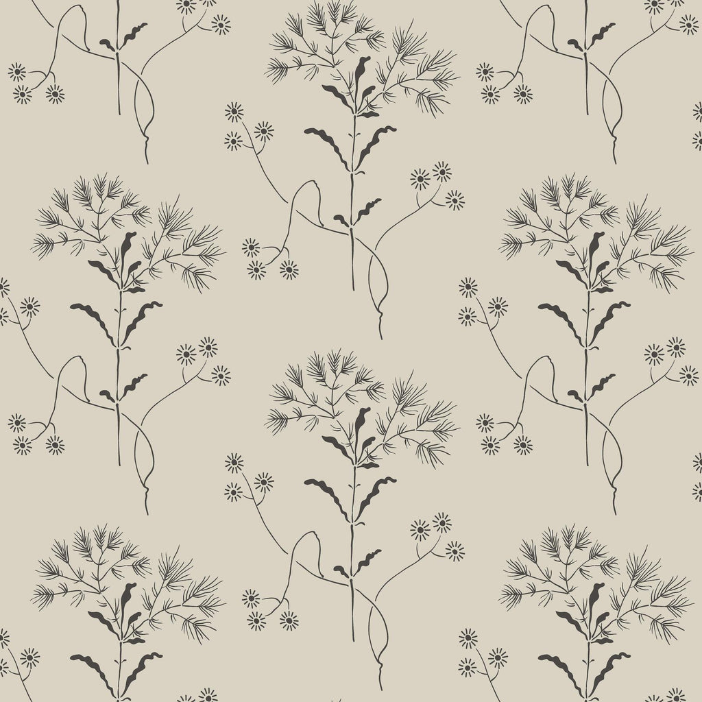 Magnolia Home Wildflower White/Gatherings (Taupe) Wallpaper