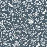 Magnolia Home Fox & Hare Navy Wallpaper