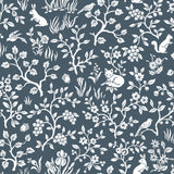 Magnolia Home Fox & Hare Navy Wallpaper