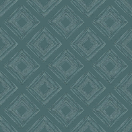 Magnolia Home Diamond Sketch Weekends (Teal) Wallpaper