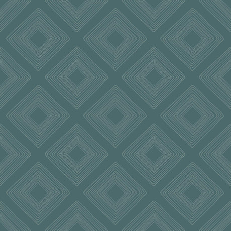 Magnolia Home Diamond Sketch Weekends (Teal) Wallpaper