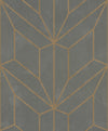 York Hammered Diamond Inlay Grey/Wood Wallpaper