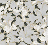York Acanthus Toss Black/Gray Wallpaper