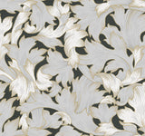 York Acanthus Toss Black/Gray Wallpaper
