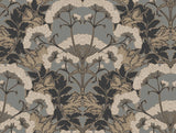 York Yarrow Nouveau Charcoal/Gold Wallpaper