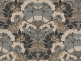 York Yarrow Nouveau Charcoal/Gold Wallpaper