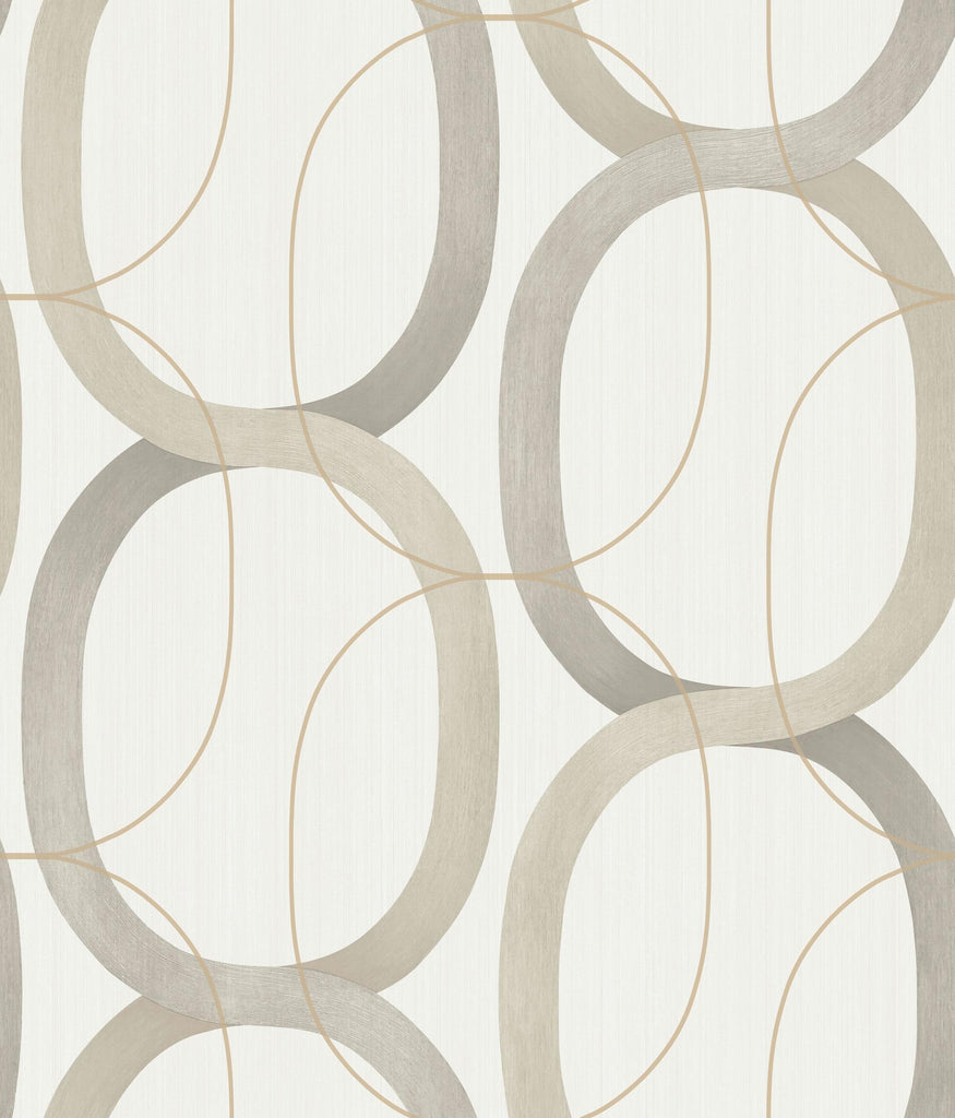 York Designer Series Interlock Taupe Wallpaper