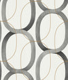 York Designer Series Interlock Black/Gold Wallpaper