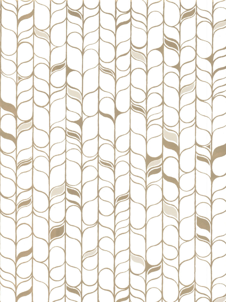 York Designer Series Perfect Petals White/Gold Wallpaper