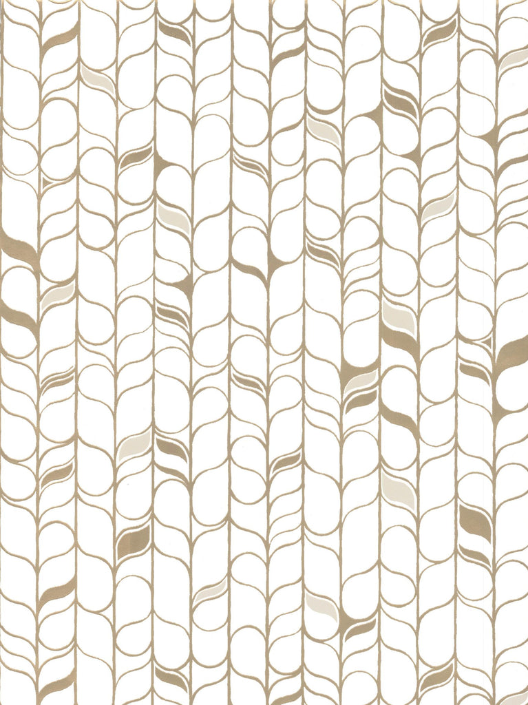 York Designer Series Perfect Petals White/Gold Wallpaper