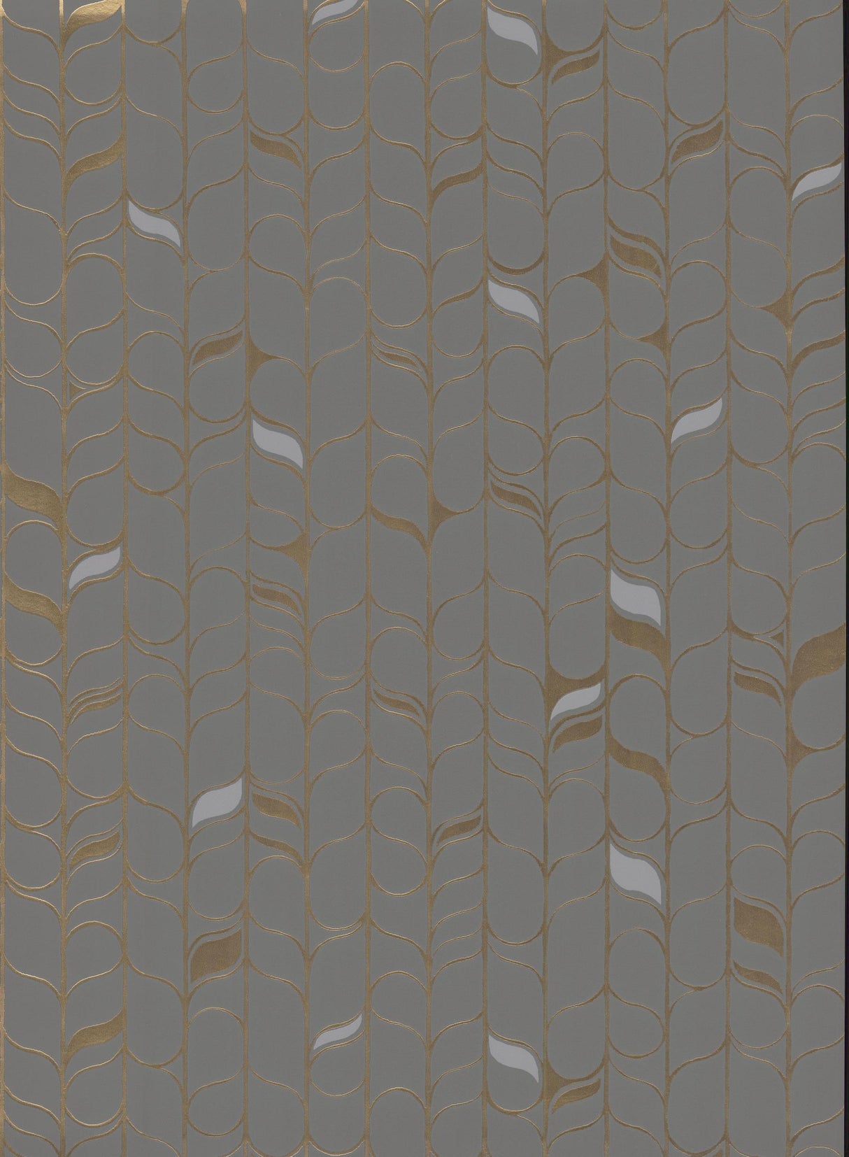 York Designer Series Perfect Petals Gray/Gold Wallpaper