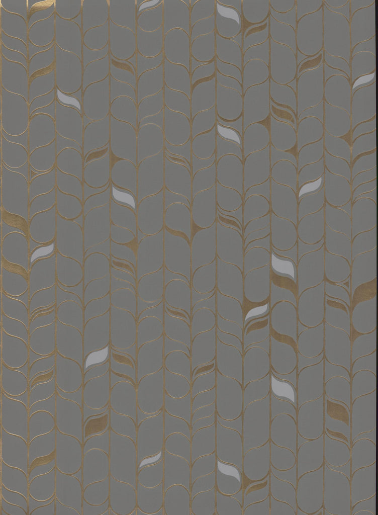 York Designer Series Perfect Petals Gray/Gold Wallpaper