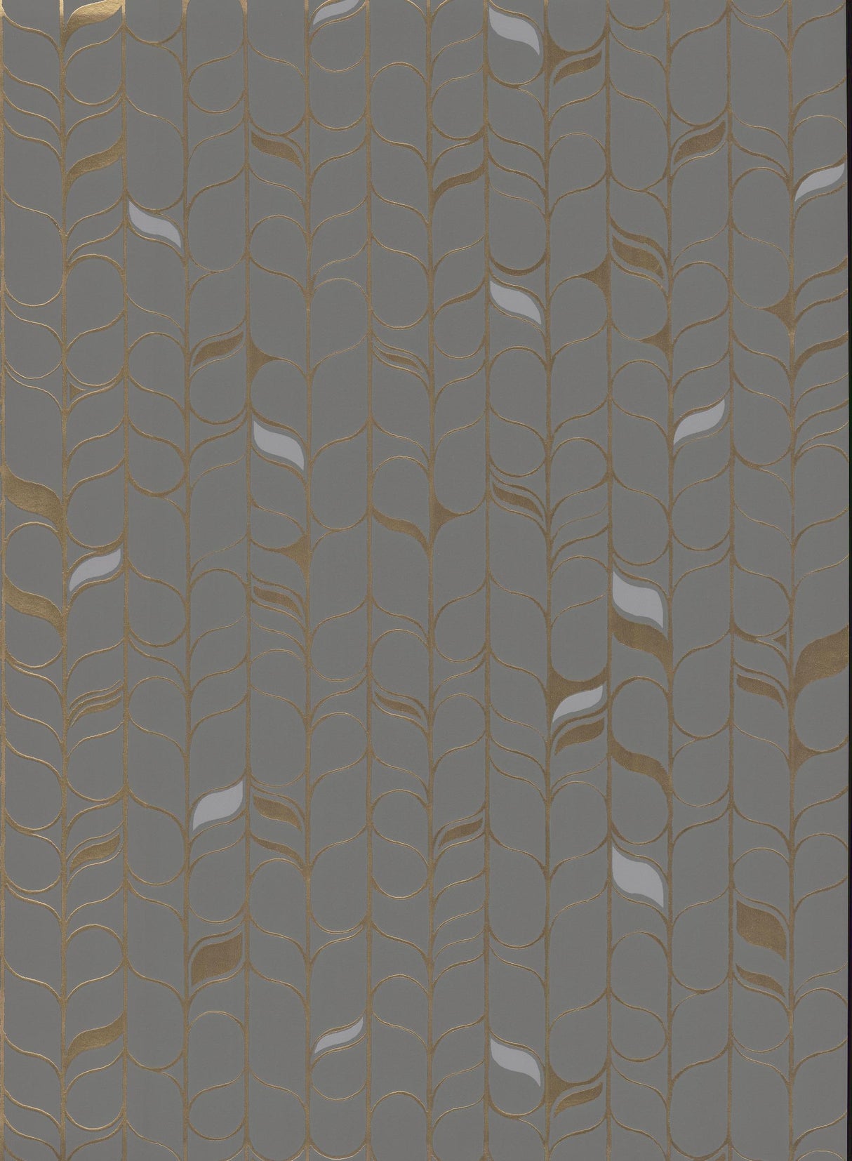 York Designer Series Perfect Petals Gray/Gold Wallpaper