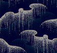York Designer Series Moonlight Pearls Navy Wallpaper