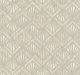 York Designer Series Modern Shell Gray/Beige Wallpaper