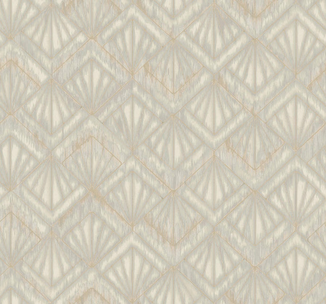 York Designer Series Modern Shell Gray/Beige Wallpaper