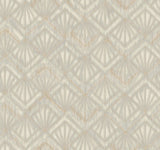 York Designer Series Modern Shell Gray/Beige Wallpaper