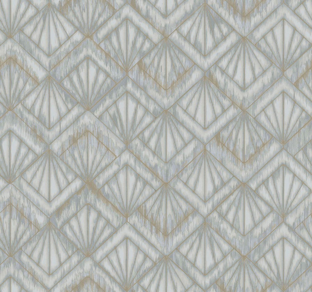 York Designer Series Modern Shell Blue/Gray Wallpaper
