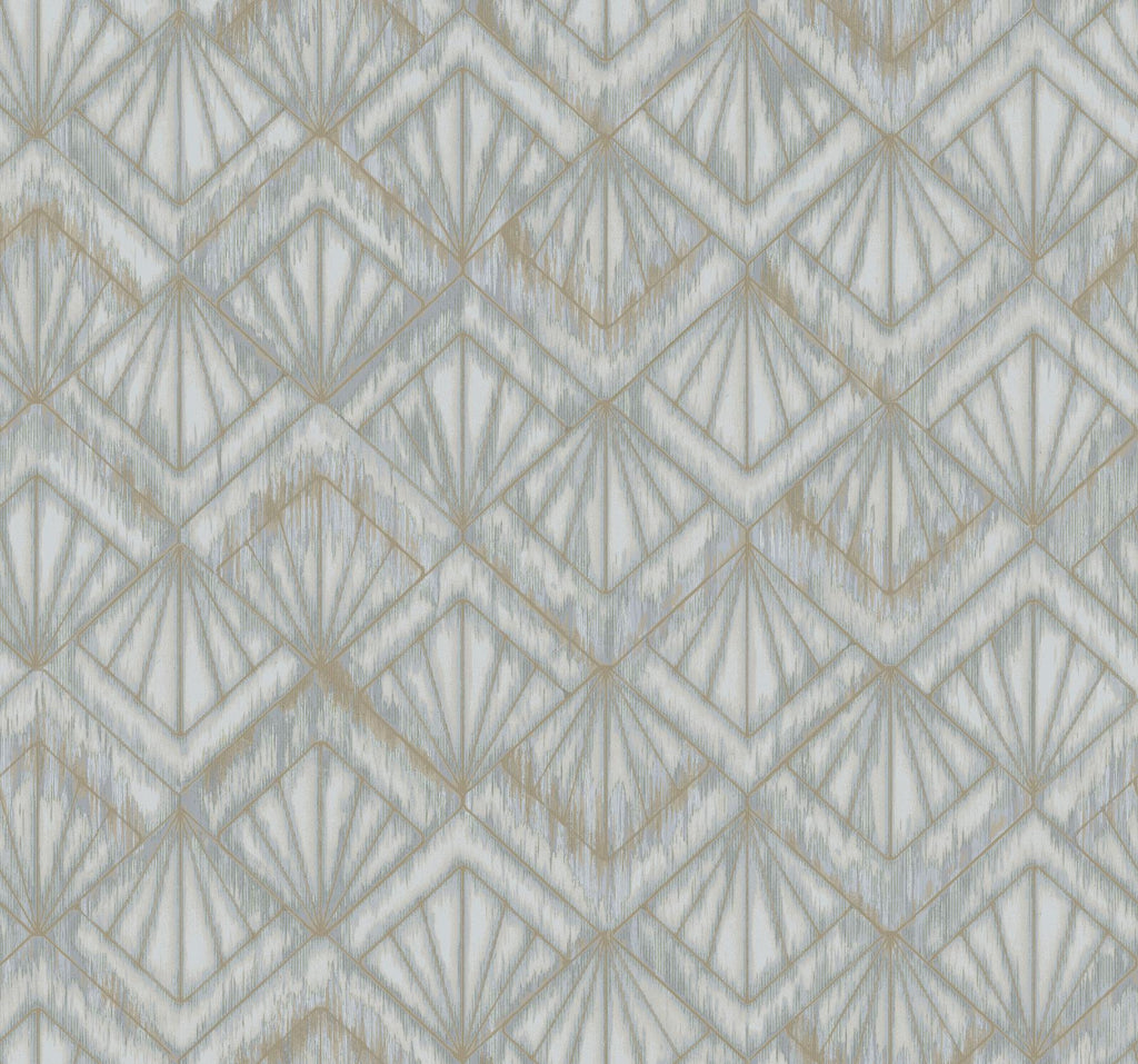 York Designer Series Modern Shell Blue/Gray Wallpaper