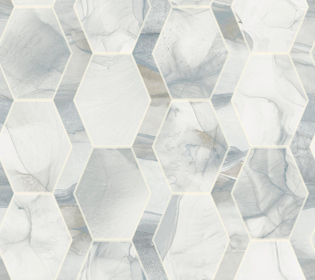 York Designer Series Earthbound Blue/Gray Wallpaper