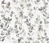 York Designer Series Joyful Eucalyptus Gray/Taupe Wallpaper