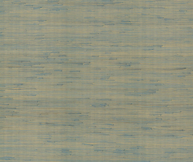 York Designer Series Metallic Jute Gold/Blue Wallpaper