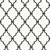 York Modern Trellis Blacks Wallpaper