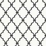 York Modern Trellis Blacks Wallpaper