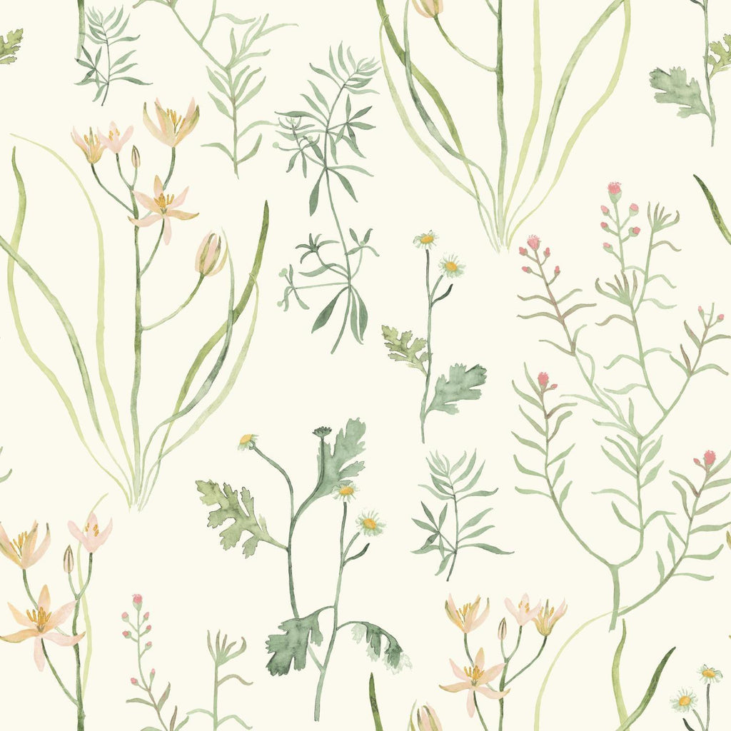 York Alpine Botanical White/Off Whites Wallpaper