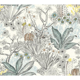 York Flowering Desert Black Wallpaper