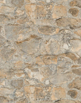 York Field Stone Tan/Gray Wallpaper