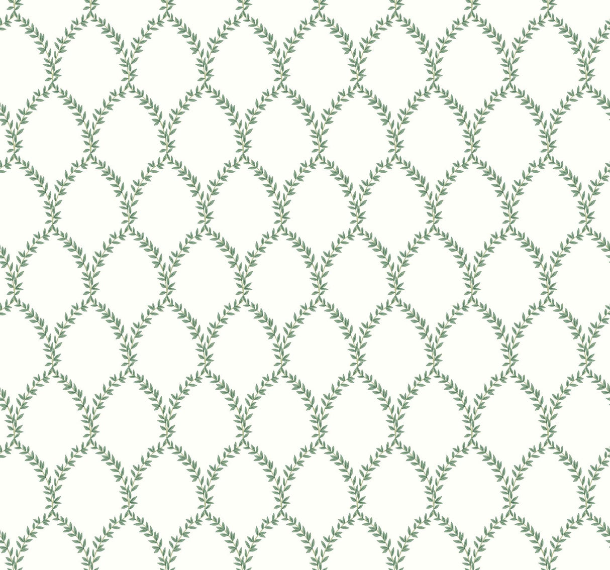 Rifle Paper Co. Laurel Green/White Wallpaper