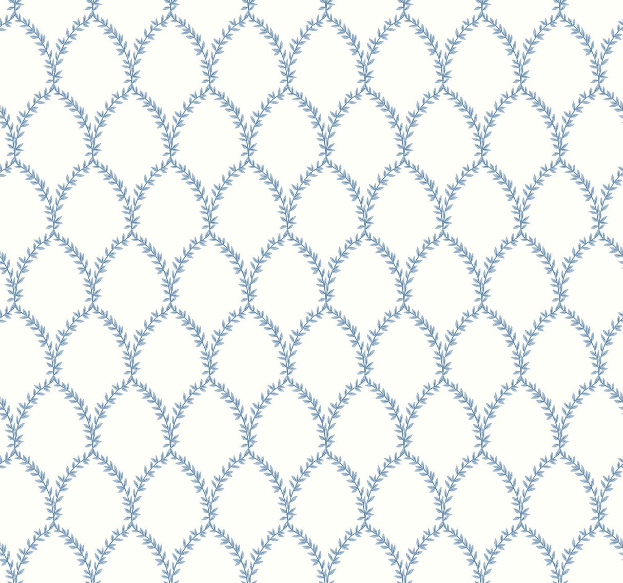 Rifle Paper Co. Laurel Blue/White Wallpaper
