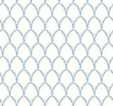 Rifle Paper Co. Laurel Blue/White Wallpaper