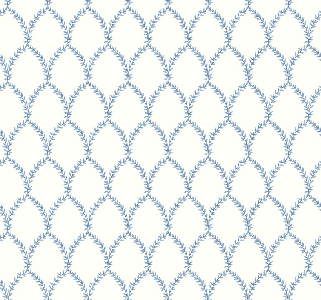 Rifle Paper Co. Laurel Blue/White Wallpaper