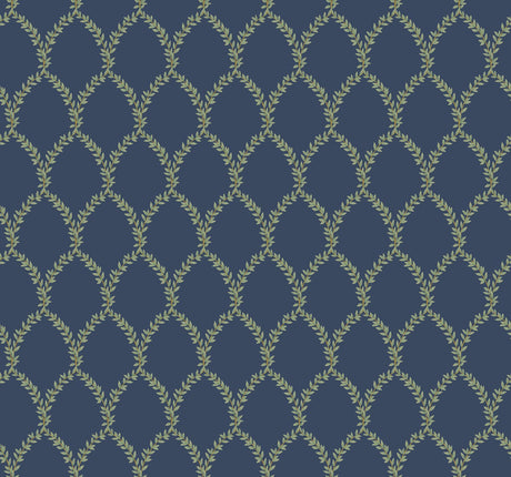 Rifle Paper Co. Laurel Navy Wallpaper