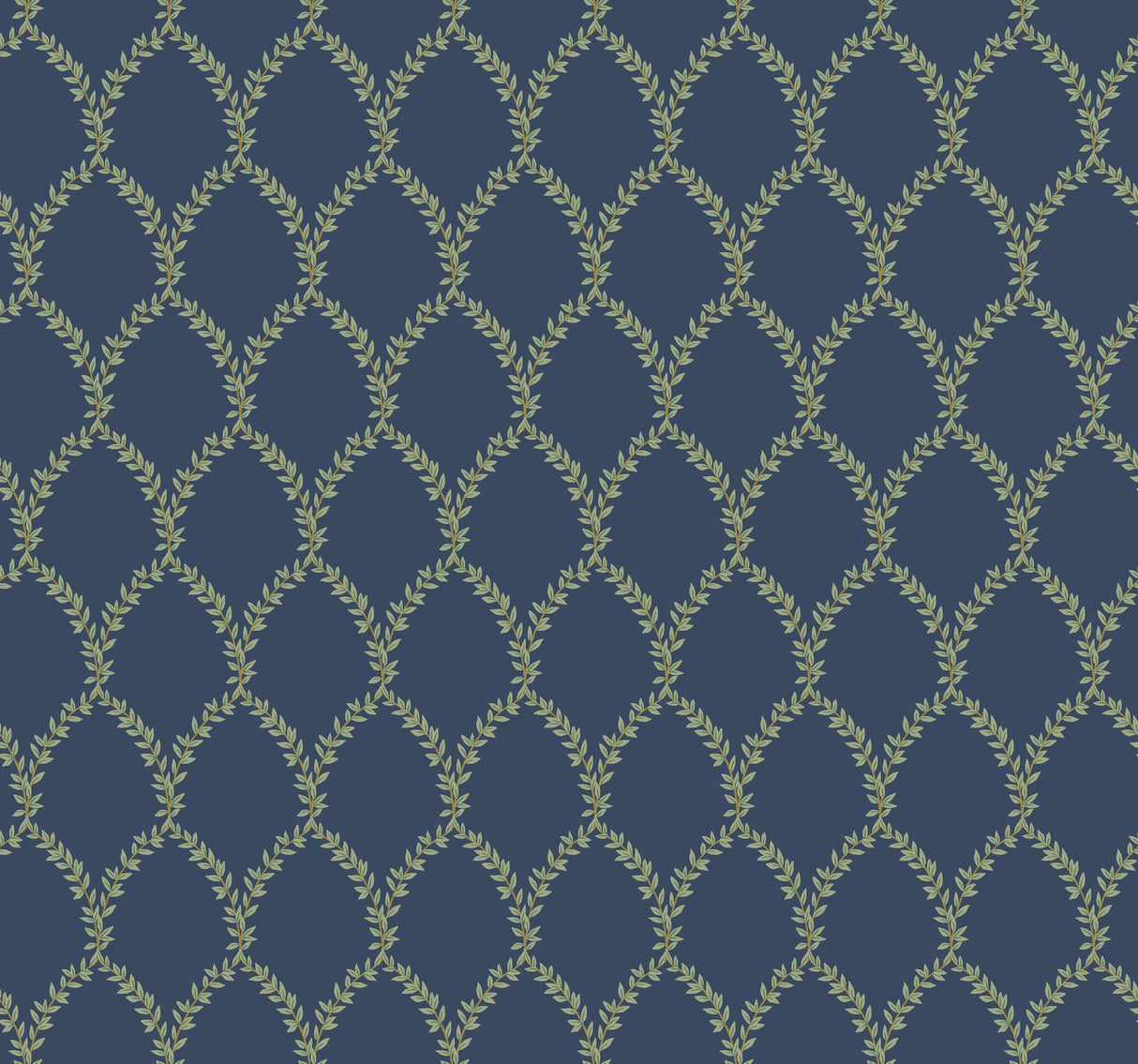 Rifle Paper Co. Laurel Navy Wallpaper